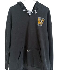 Easton Vintage Rare Western Michigan Stallions Hockey Hoodie Easton Black XL